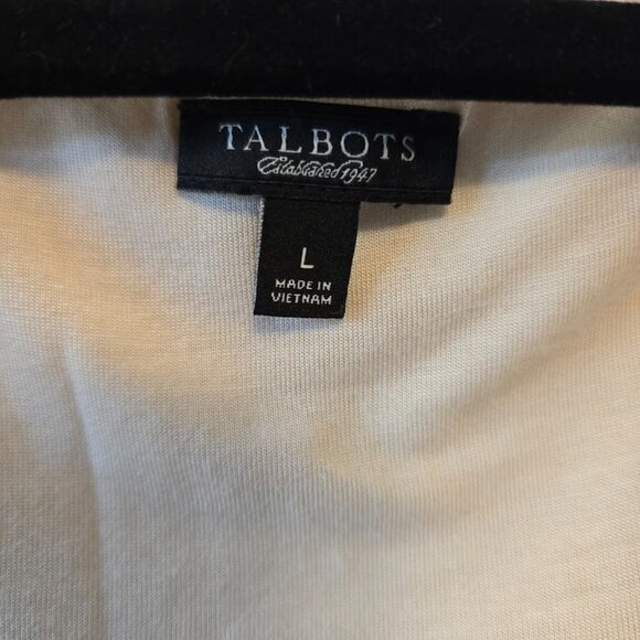 TALBOTS SEQUIN TANK SLEEVELESS CHAMPAGNE BEIGE FULLY LINED SIZE LARGE - Picture 2 of 8